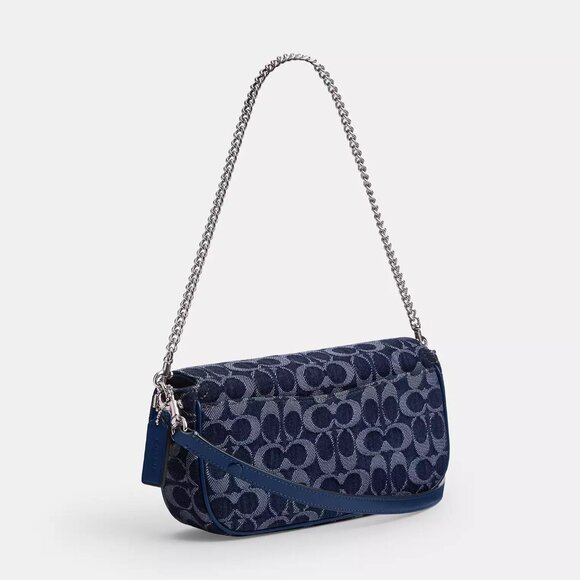 NWT ✅ COACH Brook Flap Chain Bag In Signature Denim #CAT60 ⭐ NWT - Picture 10 of 16